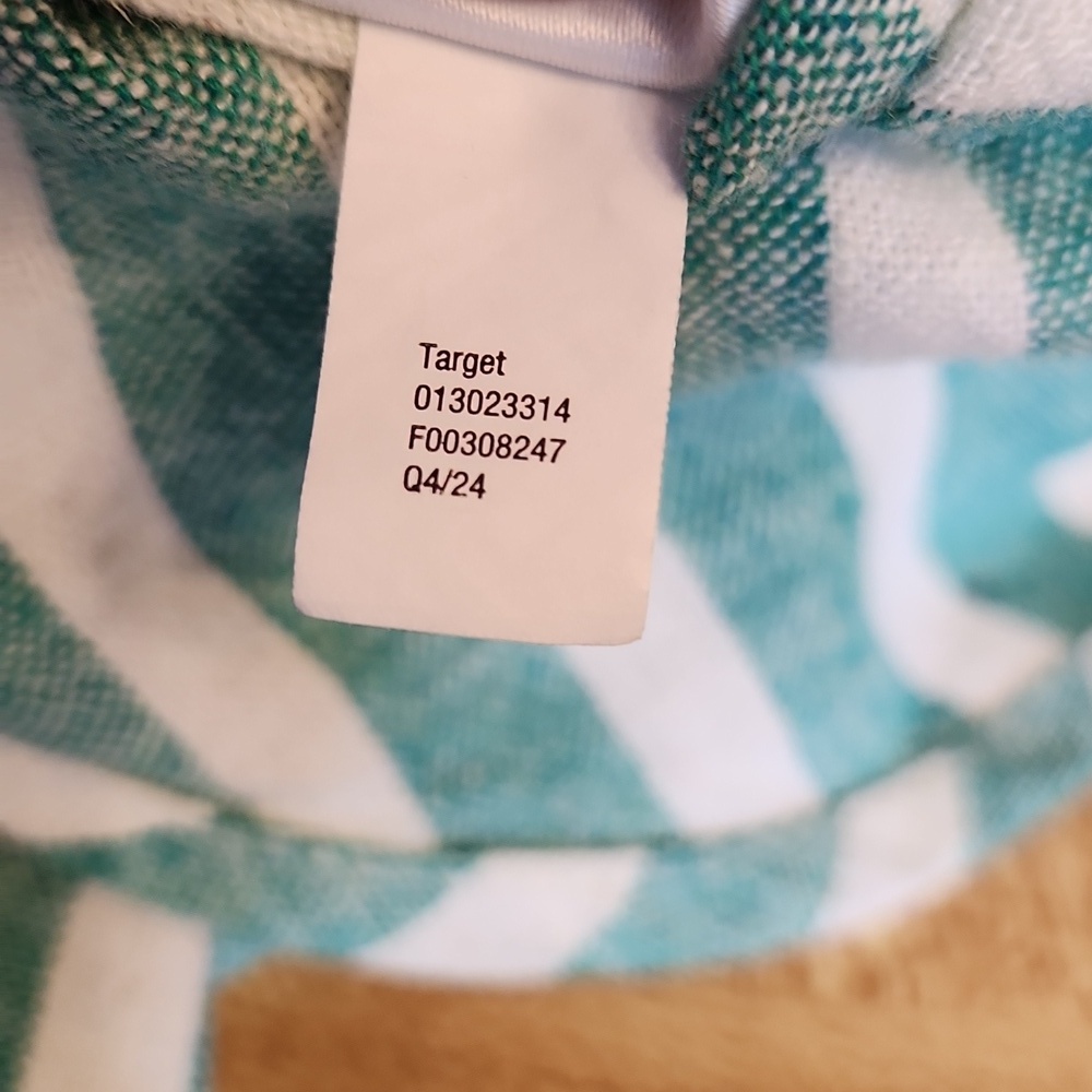 UNIVERSAL THREAD Linen Blend Women’s Green and White Striped Shirt, size S - Picture 9 of 12